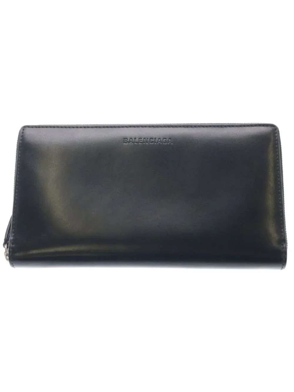 Balenciaga Continental Leather Wallet Black